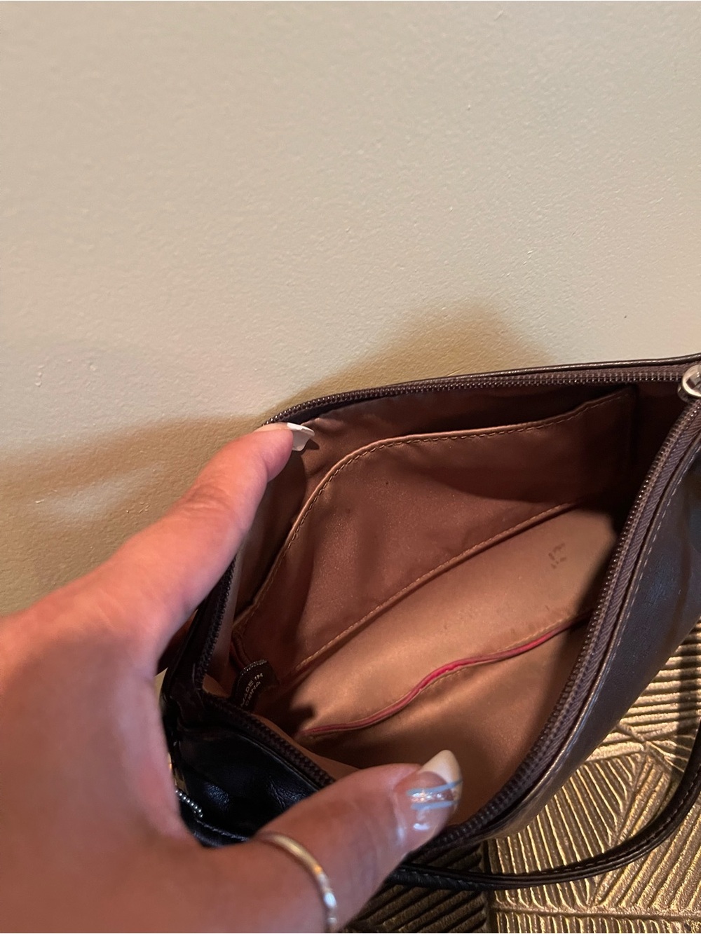 COACH Dark Brown Leather Shoulder Clutch - Picture 5 of 8